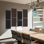 UMIACOUSTICS 4 PCS Acoustic Panels with Hanging Bracket, 2” Thick Fiberglass Sound Proof Panels Removable for Studios, Office, Home Theater Ceiling or Wall- Black