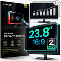 VINTEZ [2 Pack] 23.8 Inch 16:9 Privacy Screen for Computer Monitor and Laptop - Anti Glare Protector Film Blue Light Filter Eye Protection - Computer Screen Privacy Shield