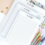321Done To Do List Notepad - 50 Sheets (5.5" x 8.5") To-Do's Notepad Tear Off, Planning Memo Pad, Planner Checklist Organizing - Made in USA - Simple Script - Wide-Ruled