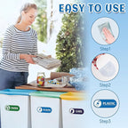 4PCS Recycle Stickers for Trash Bins,Self-adhesive Waterproof Trash Recycle Stickers, Recycling Labels for Trash Can, Home, Office, Apartment, Hotel, School and Public Area