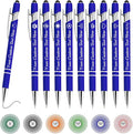 Custom Pens Bulk Personalized Ballpoint Pen with Stylus Tip Customized Engraved Pens with Name Logo Soft Black Ink with Touch Metal Office for Business Office Teacher School Corporate Gifts Navy