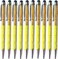Customized Pens with Name/Logo - Touch Screen Stylus Ballpoint Pen, Perfect for Weddings, Business & Personalized Gifts (Yellow,200)