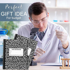 Affrolling 2 Pack Carbonless Lab Notebook Carbon Copy 8.5'' X 11'' Laboratory Engineering Chemistry Computation Notebook Science Grid Contains 50 Sets of Pages 100 Pages Total Coil Binding(Black)