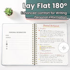 Oneirom Spiral Notebook - 8.5 x 10.98 Inch Large Hard Cover Notebook with Elastic Band & Pocket, 252 Pages, Lay Flat Wirebound Journal for Work, School, Planning & Note Taking Black