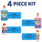 Elmer’s Neon Sky Slime Kit, Includes Transparent Color Liquid Glue, Crunchy and Cherry Limeade Scented Activators, 4 Piece Kit - Perfect for Birthday Parties, Gift Idea, Kids Activity