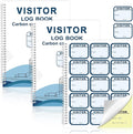 2 Pack of Visitor Badges Log with Carbon Copy Protecting Privacy Pages Visitor Stickers 8.5x11 Inch Visitor Log Book School Church Business Pass Guest Register Book - 450 Badges 60 Memo Pages (2)