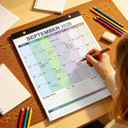 ANYZONE Desk Calendar 2026-2027, 18 Months Calendar from Jan. 2026 to Jun. 2027, 11" x 14" Desktop/Wall Monthly Calendar with Corner Protectors, Ample Space & Habit Tracker for Home School Office