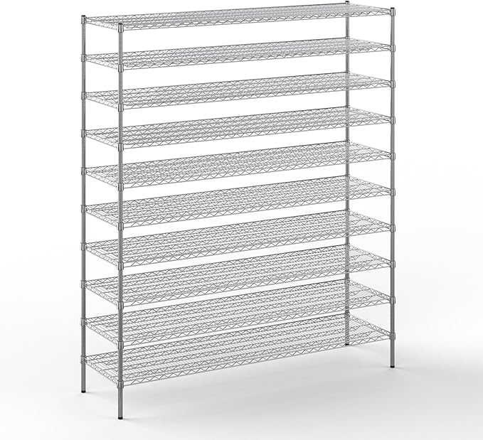 Regal Altair 21" Deep x 72" Wide x 86" Height Wire Shelving Kit | 10-Tier | NSF Commercial Storage Rack Unit