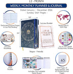 Law of Attraction Planner 2026 Deluxe with Productivity App | Weekly & Monthly Goal-Setting Planner, Life & Gratitude Journal | Include Foldable Vision Board, Gift Box & Stickers