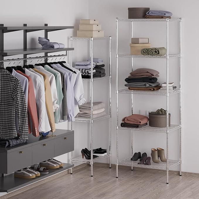 Regal Altair 21" Deep x 30" Wide x 86" Height Wire Shelving Kit | 5-Tier | NSF Commercial Storage Rack Unit