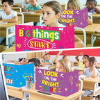 Cinrobiye 24 Pcs Inspirational Privacy Folders Standard for Students Cardboard Shields Test Privacy Boards Motivational Words Desk Dividers Shield for Classroom School Study Supplies (Inspirational)