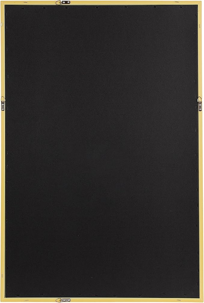 Kate and Laurel Oakhurst Rectangle Framed Linen Fabric Pinboard; 24 x 36; Distressed Black; Traditional Decorative Bulletin Board with Stepped Profile and Lightly Distressed Finish