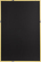 Kate and Laurel Oakhurst Rectangle Framed Linen Fabric Pinboard; 24 x 36; Distressed Black; Traditional Decorative Bulletin Board with Stepped Profile and Lightly Distressed Finish