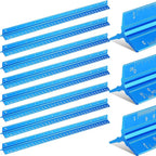 Macarrie 10 Pcs Architectural Scale Triangular Ruler 12" Architect Engineers Scale Ruler Set Aluminum Metal Ruler with Imperial Measurements for Architect Student Draftsman Engineer (Blue)