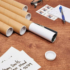 Stockroom Plus Mailing Tubes - Poster Storage Capacity - Blueprint Tube Protection - Spiral Construction & Thick Cardboard Strength - 2 in x 12 in, Pack of 12, Brown Kraft
