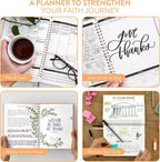 Christian Planner 2026 Daily Planner - Faith Based Monthly and Weekly Planner, Vision Board, and Habit Tracker - 2026 Calendar, Personal Organizer and Devotional Journal (Sprial, Cherry)