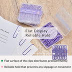 NEEWAY Colorful Large Paper Clips, 2 Inch Jumbo Paper Clips, 150 Count, 3 Pack of 50 (Purple)