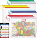 YOPCDJ 12pcs Mesh Zipper Pouch Bags, A4 Puzzle Bag (12 Colors, 12 Packs) for Organizing, Classroom Must Have Storage Bag, File Bags for School, Board Games and Office Supplies