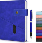 vfaejll A5 Lined Leather Journal Notebook for Men Women,5.9" X 8.4" Personalized Hardcover Journal with Pen,200 Pages 100 Gsm Thick Ruled Paper Daily Diary for School,Travel,Work,Home,Writing