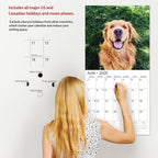 2026 Wall Calendar,Calendar 2026, November 2025 - December 2026, Wall Calendar Happy Dog, 12" x 24" Opened,Full Page Months Thick & Sturdy Paper for Gift Perfect Calendar Organizing & Planning