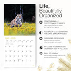 RED EMBER Tigers 2026 Wall Calendar 12 Month | 12" x 24" Open | Thick & Sturdy Paper | Holiday Gift | Big Cats Animal Calendar 2026