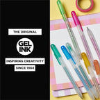 SAKURA Gelly Roll Retractable Gel Pens Colored - Metallic Gel Pens - 08 Medium Point Ink Pen for Journaling, Art, or Drawing - Gel Pens with Assorted Colored Ink - 10 Pens