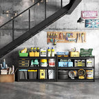 SDXYSTCE 48" W Garage Shelving Heavy Duty, 1500LBS Loads Adjustable Garage Storage Shelves, 3-Tier Metal Shelving Units and Storage Racks, Industrial Utility Shelf,48" Wx18 Dx39 H, Black