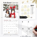 RED EMBER Shetland Sheepdogs 2026 Wall Calendar 12 Month | 12" x 24" Open | Thick & Sturdy Paper | Holiday Gift | Cute Sheltie Puppy Dog Calendar 2026