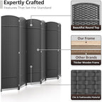 Sorbus 6 Panel Room Divider 6 ft. Tall - Privacy Screen, Extra Wide Double Hinged Panels, Mesh Hand-Woven Design, Partition Room Dividers and Folding Privacy Screens, Wall Divider for Room Separation