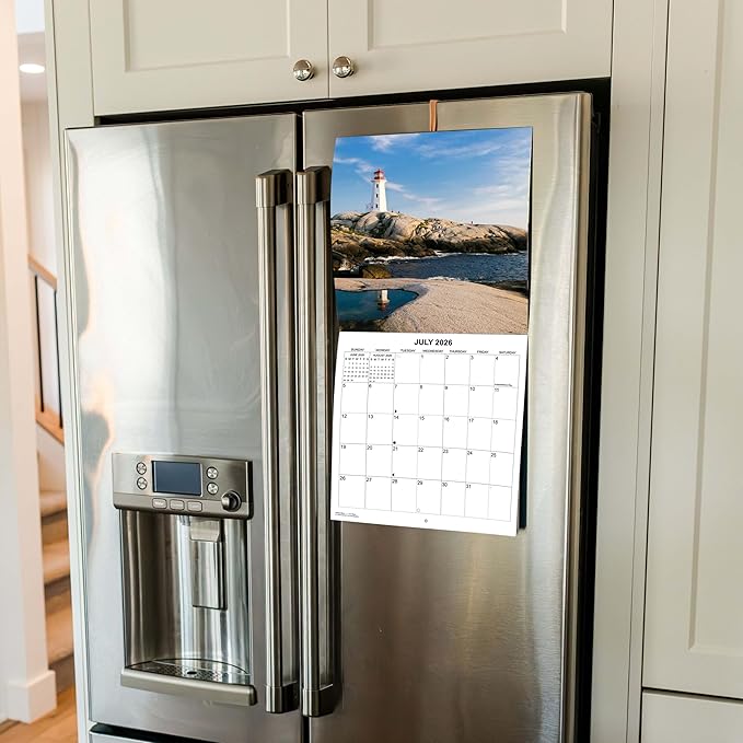 2026 Lighthouses Monthly Wall Calendar | Travel Calendar 2025-2026