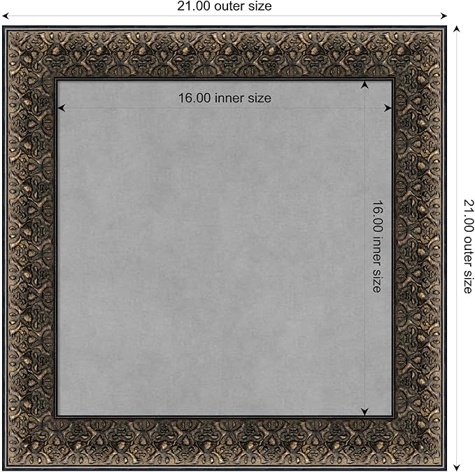 Amanti Art Black Framed Magnetic Board 21x21 Small Vision Board for use with Magnets, 100% Metal Sheet to Display Items as Office Decor or for Home Organization in mudroom, Kitchen or Kids Room