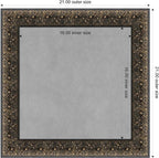 Amanti Art Black Framed Magnetic Board 21x21 Small Vision Board for use with Magnets, 100% Metal Sheet to Display Items as Office Decor or for Home Organization in mudroom, Kitchen or Kids Room