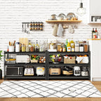 SDXYSTCE 48" W Garage Shelving Heavy Duty, 1500LBS Loads Adjustable Garage Storage Shelves, 3-Tier Metal Shelving Units and Storage Racks, Industrial Utility Shelf,48" Wx18 Dx39 H, Black