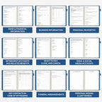 SUNEE End of Life Planner - I‘m Dead Now What Planner, Large Print Spiral-Bound Estate Organizer with Tabs for Seniors & Family. Covers Final Wishes, Passwords & Funeral Planning.A4（9"x11.2"), Blue