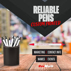 RevMark Personalized Ballpoint Pen, Custom Printed Name, Business or Event Information, Timeless Advertising, USA Made Pens, Promotional Marketing, Smooth Black Ink, Bulk Pack (Red,1000 Ct.)