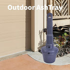 OranclUS Weatherproof Outdoor Standing Disposal Bin with Lid – Durable All-Weather Waste Receptacle for Yard, Porch, Deck, Terrace, Entrance (Grey, 42in-2Pack)