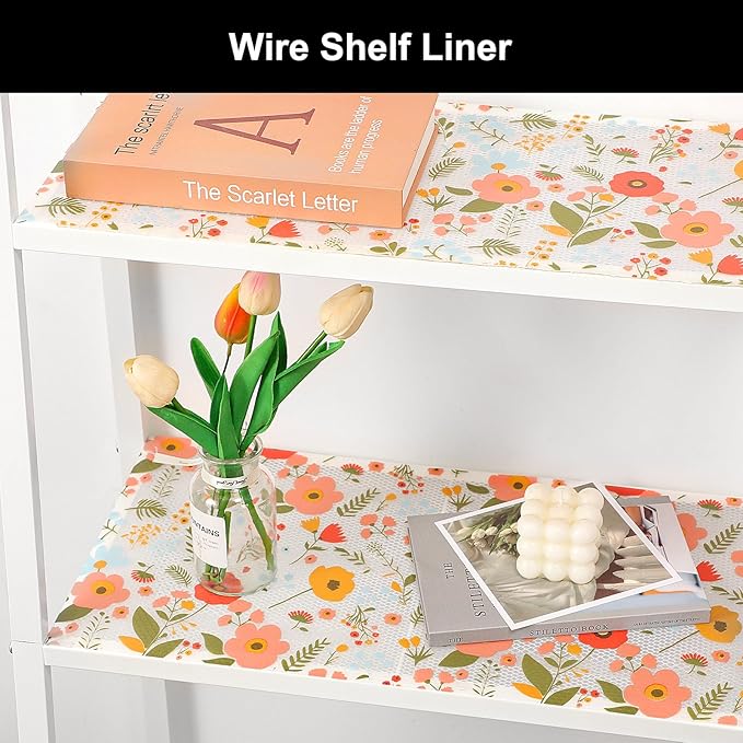Cooyes Shelf Liner – Premium Non-Adhesive Cabinet & Drawer Liner for Kitchen – Waterproof Shelf Paper with Modern Pattern – Durable EVA Cabinet Mat – Easy to Cut （12" W x 240" L）