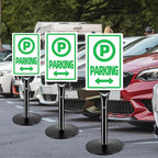 VAIIGO 2Pack Heavy Duty Cast Iron Sign Stand - 48" Outdoor Portable Pedestal Post - Display Road Sign, Construction Sign Holder (Black)