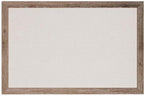U Brands Linen Bulletin Board, 36" x 24", Rustic Wood Style Frame, Industrial Grade Pinning Surface