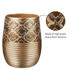 Zahari Home Decorative Trash Can for Bathroom, Office & Bedroom - 2.1 Gallons Stylish & Small Trash Can for Dorms, Desktop & Restroom - Chic Waste Basket for Compact Spaces, Spindle
