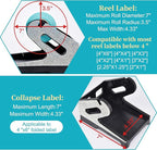 Vazioyar Shining Rhinestone Label Holder,Thermal Label Holder for Rolls and Fan-Fold Labels, Sticker Roll Holder Work with Desktop Label Printer, Label Stand Shipping Supplies for Home Office