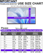 FILMEXT 2 Pack 22 Inch Computer Privacy Screen Filter for 16:10 All-in-One Desktop/Frameless Monitor - Removable Blue Light UV Blocking Privacy Shield for Thin Bezel Computer