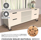 Bed Risers, Furniture Risers (Set of 8-Height 1") Can be Adjusted to 2'' 3''or 4'', Lifts Furniture Risers, Solid Natural Wood Risers, Non-Slip Recessed Hole (Square-Walnut Color)