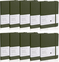 EMOMAS Lined Journal Notebook, 10Pack Hardcover Notebook for Men & Women – Journals for Writing, Work, School, Home & Daily Notes, 160 Pages – Medium A5, 5.7"x8", 100 gsm Thick Paper (Olive Green)