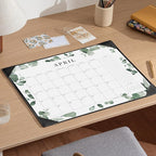 Cabbrix Desk Calendar 2026 with Desktop Mat, 21" x 16.5" Large Desk Calendar Covering January 2026 to December 2026, 12 Months Desktop Calendar for Home Office School Planning, Greenery