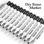 INTUNO Dry Erase Markers, 96 Count Black, Chisel tip, Low-Odor, Perfect for Office, Teaching, Meeting, Presentation, Classroom, Home