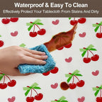 Cherry Shelf Liner for Kitchen Cabinets - Non-Adhesive Drawer Liner, Washable Non-Slip Fridge Liners for Shelves, Refrigerator Mats, Waterproof Kitchen Drawer Organizer