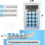Mr. Pen- Mechanical Switch Calculator, 10 Digits, Blue, Transparent Body, Large LCD Display, Big Buttons, Desktop, Cute, Aesthetic
