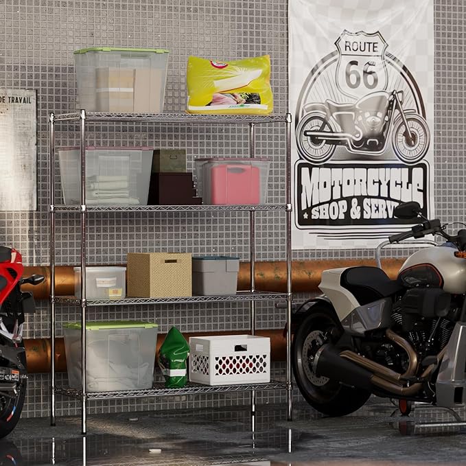 Regal Altair 18" Deep x 48" Wide x 64" Height Wire Shelving Kit | 4-Tier | NSF Commercial Storage Rack Unit