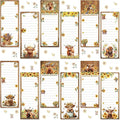Eaasty 12 Pcs Highland Cattle Magnetic Notepads for Refrigerator Highland Cow Monthly Magnetic Grocery List 9 x 3.5 Magnet Memo Pads 30 Sheet Per Pad Shopping to Do List for January to December